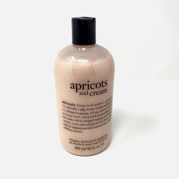 Philosophy Apricots And Cream 16 Oz Shampoo, Shower Gel, Bubble Bath - Picture 1 of 5